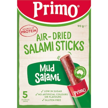 Primo Air Dried Salami Sticks Lunchbox Multipack 5 pack