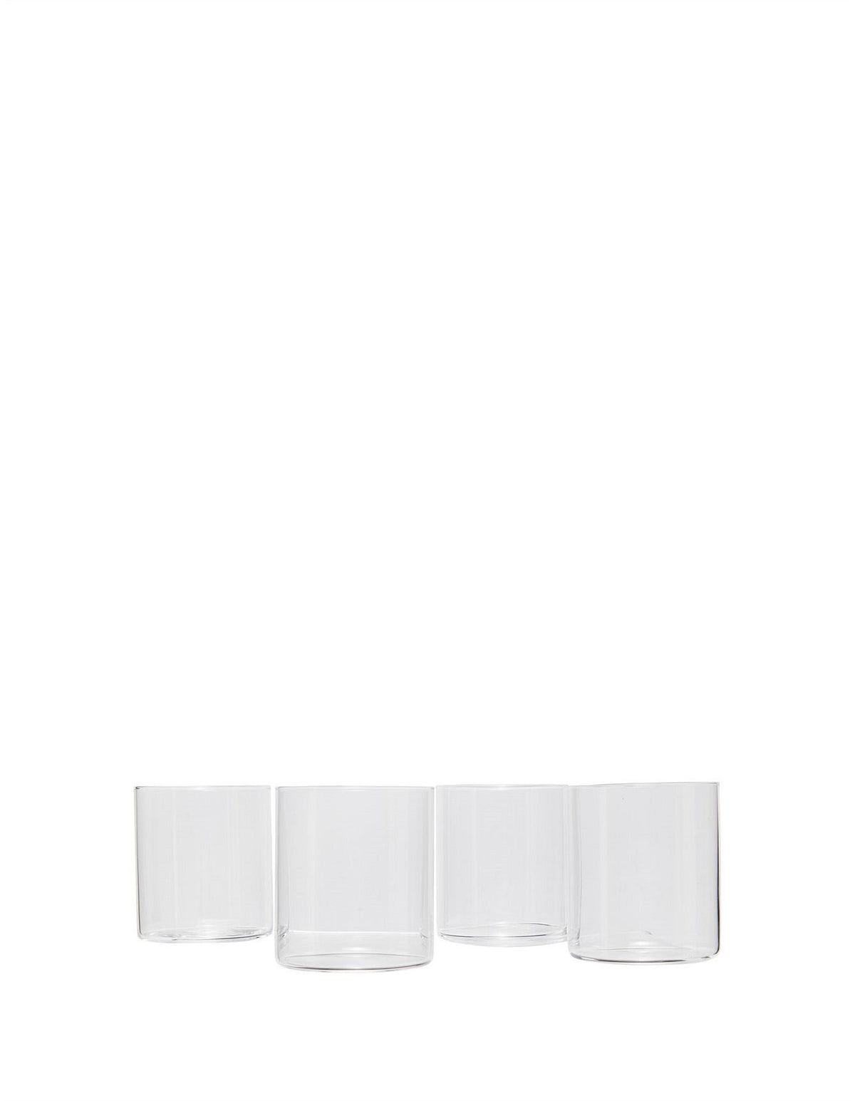 Hudson Straight Side Tumbler Glass Set of 4 Clear