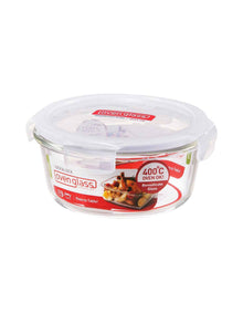 BOROSEAL GLASS HEAT RESISTANT CONTAINER ROUND 650ML