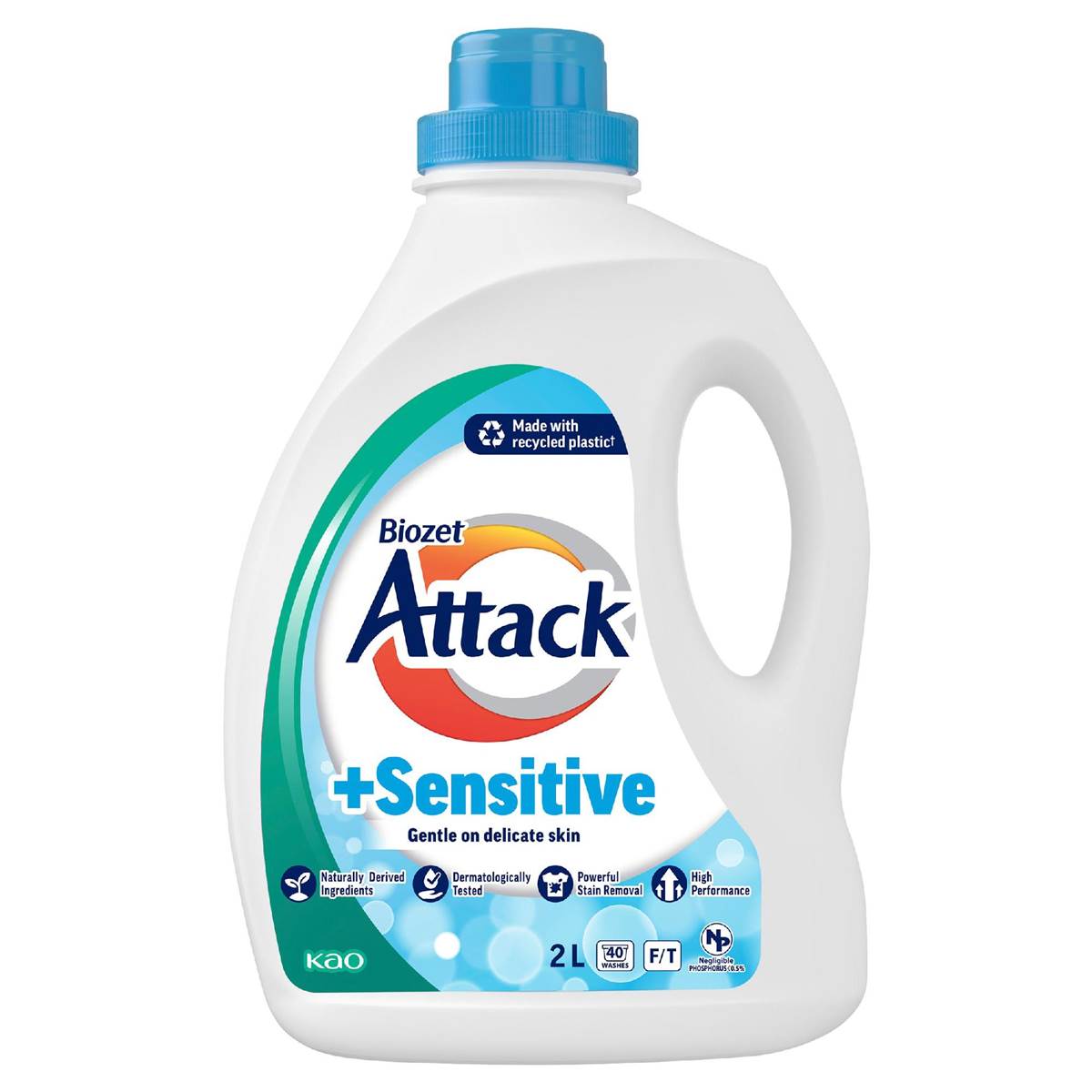 Biozet Attack+ Sensitive Laundry Liquid 2l