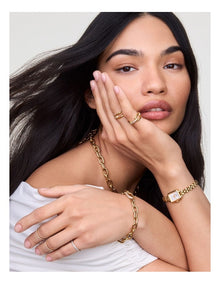 Quadro Mini Link Watch 15X18mm in Gold