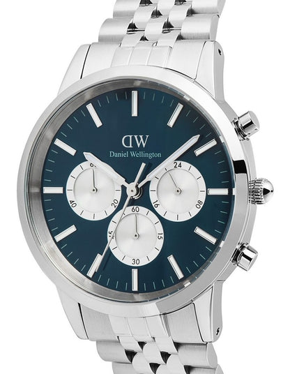 Iconic Chrono Panda Link Watch 42mm in Silver