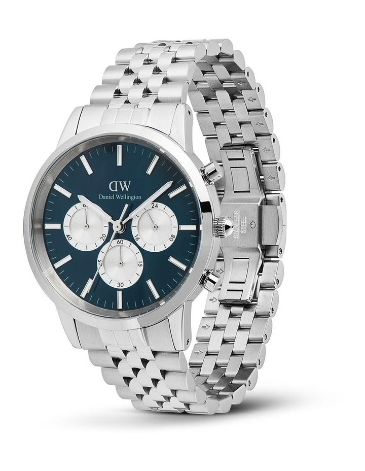 Iconic Chrono Panda Link Watch 42mm in Silver