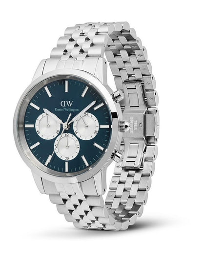 Iconic Chrono Panda Link Watch 42mm in Silver