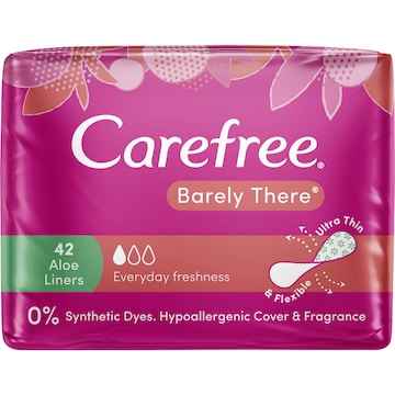 Carefree Barely There Scented Aloe Liners 42 pack