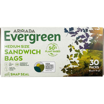 Armada Evergreen Medium Snap Seal Sandwich Bags 30 pack