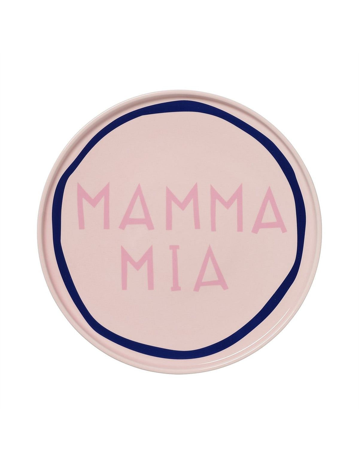 Mamma Mia 25cm Rimmed New Bone China Plate Pink