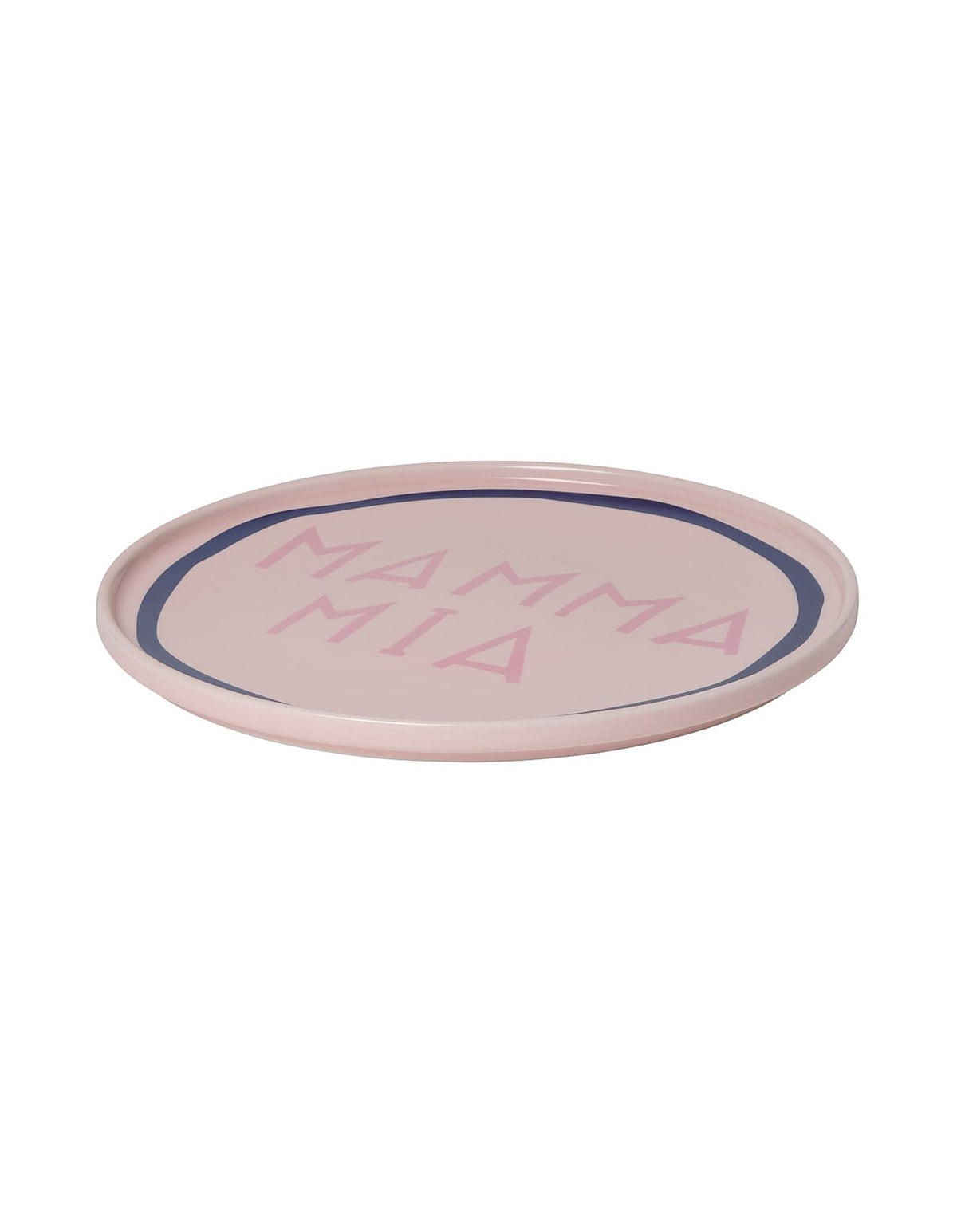 Mamma Mia 25cm Rimmed New Bone China Plate Pink