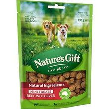 Nature's Gift Mini Dog Treats Beef Liver 130g