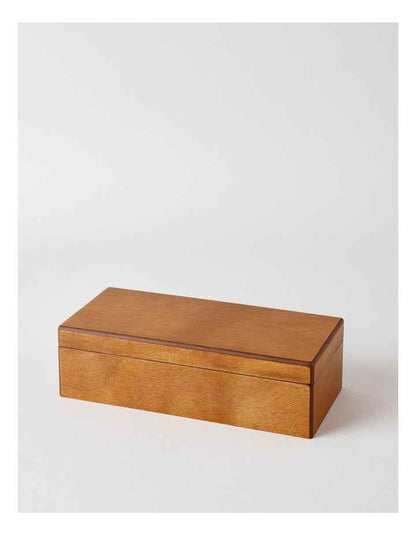 Wooden 4 Compartment Watch Box in Brown