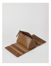 Soft Zip Feature Travel Jewellery Holder in Brown