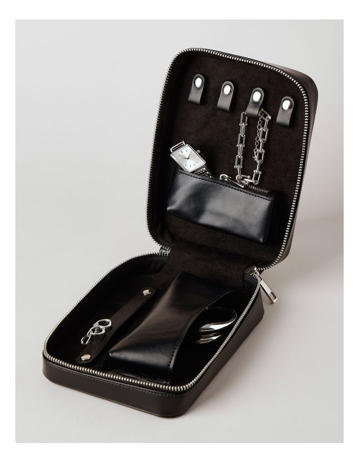 Travel Jewellery Case in Black