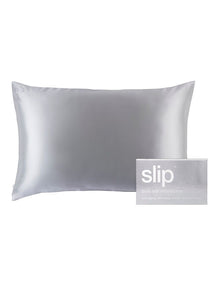 Pure Silk Queen Pillowcase in Silver