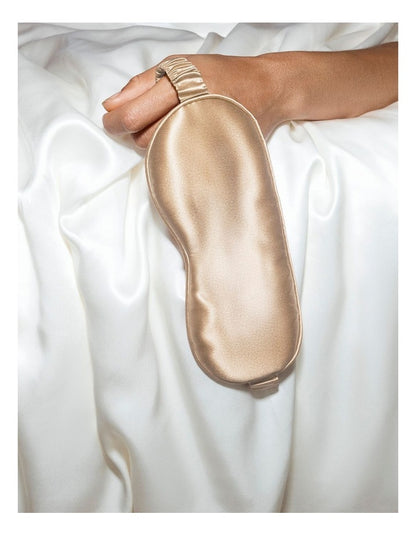 Pure Silk Sleep Mask in Caramel