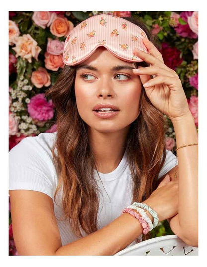 Pure Silk Contour Sleep Mask in Petal
