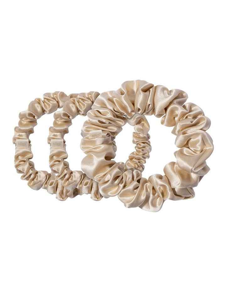 Pure Silk Back to Basics Assorted Scrunchies in Blonde Set of 3