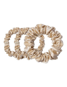Pure Silk Back to Basics Assorted Scrunchies in Blonde Set of 3