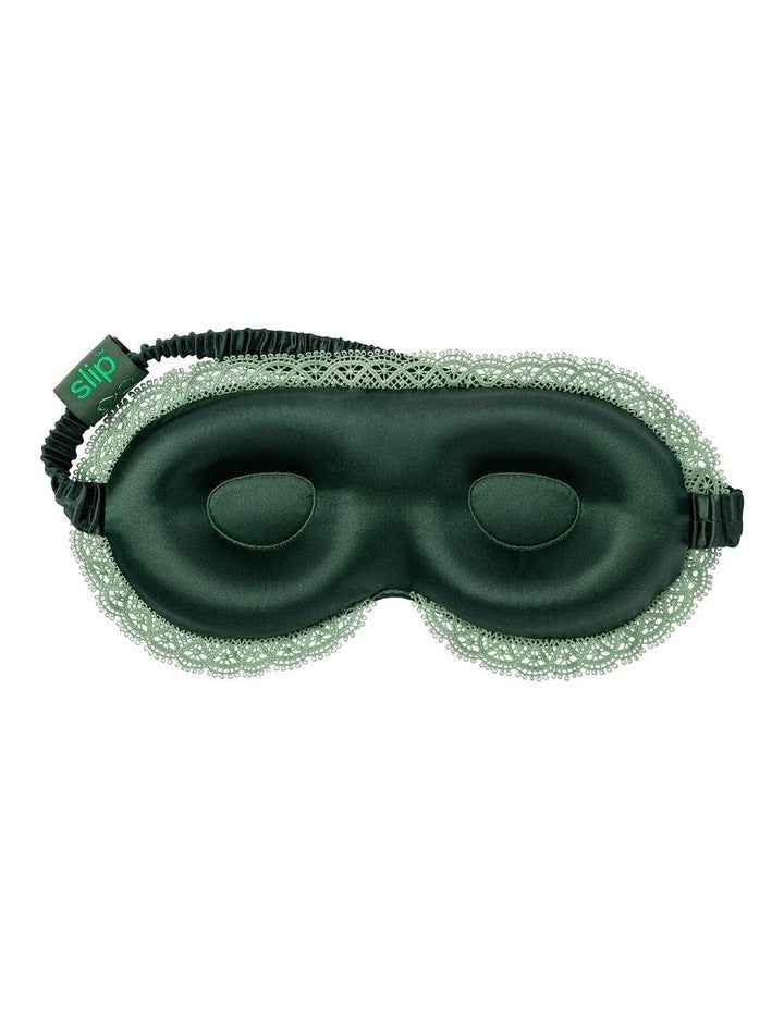 Pure Silk Beauty Sleepover Set with Lace Trim in Peppermint Dreams