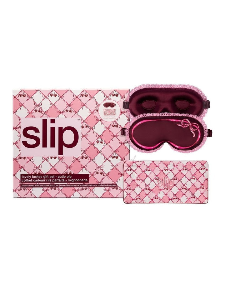 Pure Silk Lovely Lashes Gift Set with Lace Trim in Cutie Pie