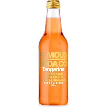 Famous Soda Co Zero Sugar Tangerine 330mL
