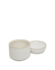 Totem Small Stackable Stoneware Canister White