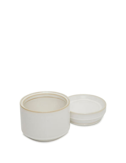 Totem Small Stackable Stoneware Canister White