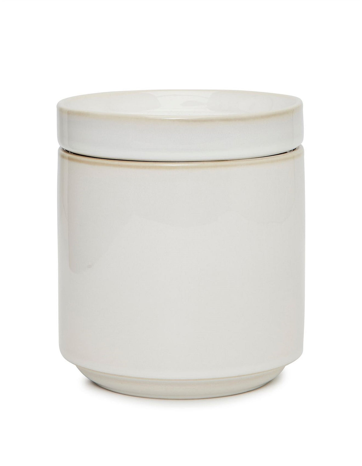Totem Large Stackable Ceramic Canister White