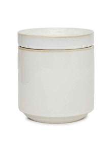 Totem Large Stackable Ceramic Canister White