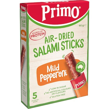 Primo Air Dried Salami Sticks Mild Pepperoni 5 pack