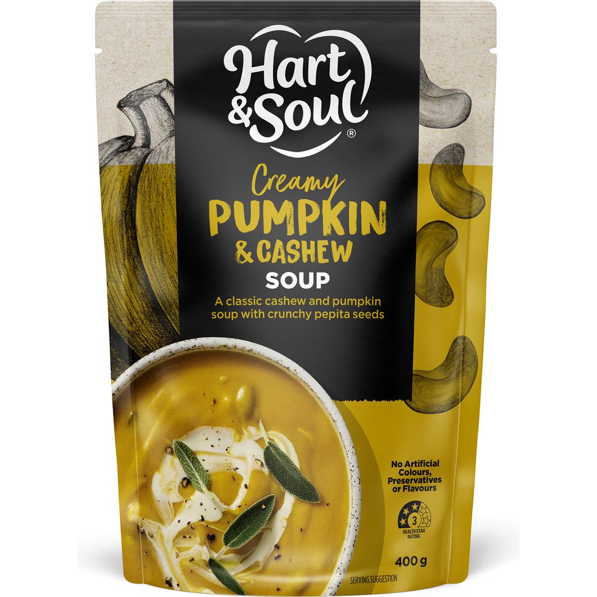 Hart & Soul Creamy Pumkin & Cashew Soup 400g