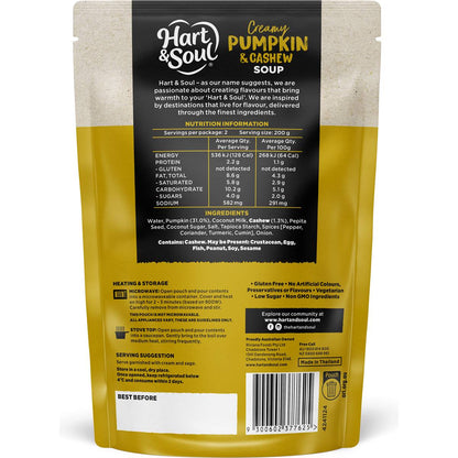 Hart & Soul Creamy Pumkin & Cashew Soup 400g
