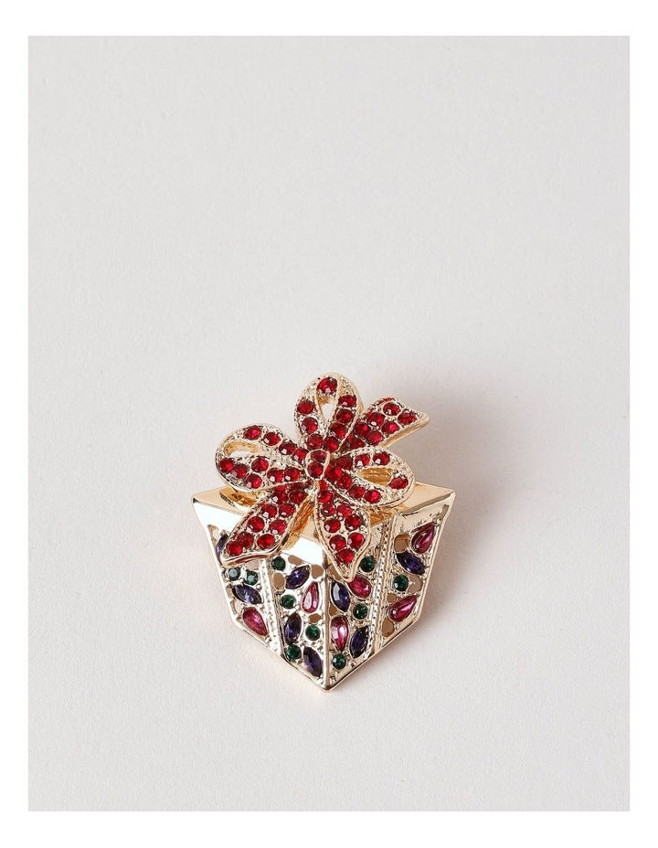Present Brooch in Gold