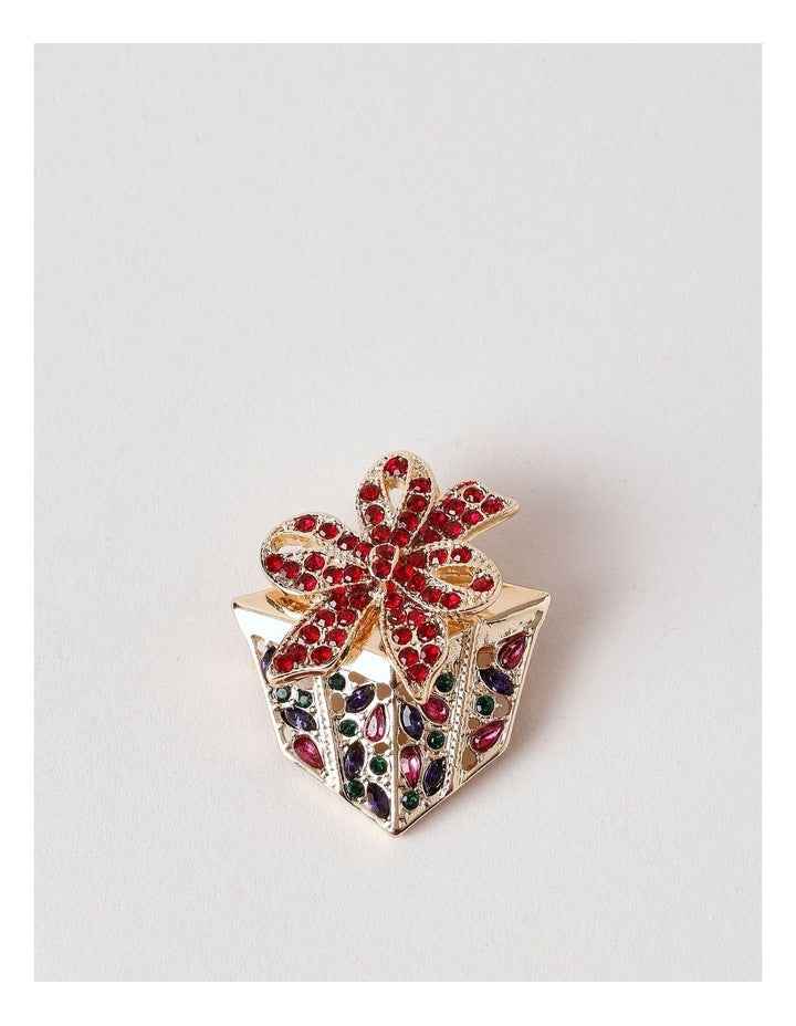 Present Brooch in Gold