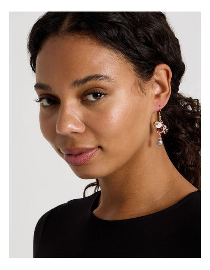 Swinging Santa 2PK Earrings in Multi