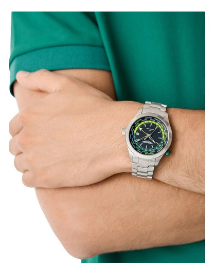 GRZ GMT 41mm MTIZ1F503 Watch Set in Black/Stainless Steel/Podium Green Silicone