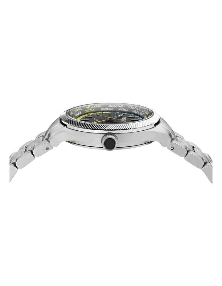 GRZ GMT 41mm MTIZ1F503 Watch Set in Black/Stainless Steel/Podium Green Silicone