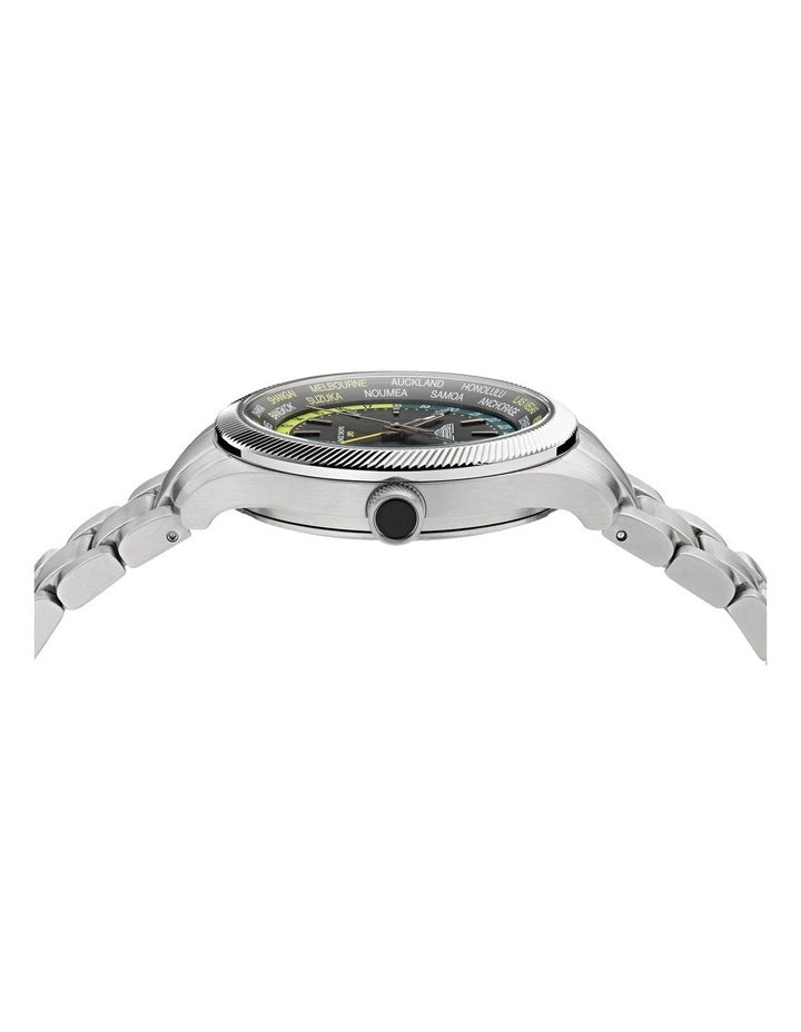 GRZ GMT 41mm MTIZ1F503 Watch Set in Black/Stainless Steel/Podium Green Silicone