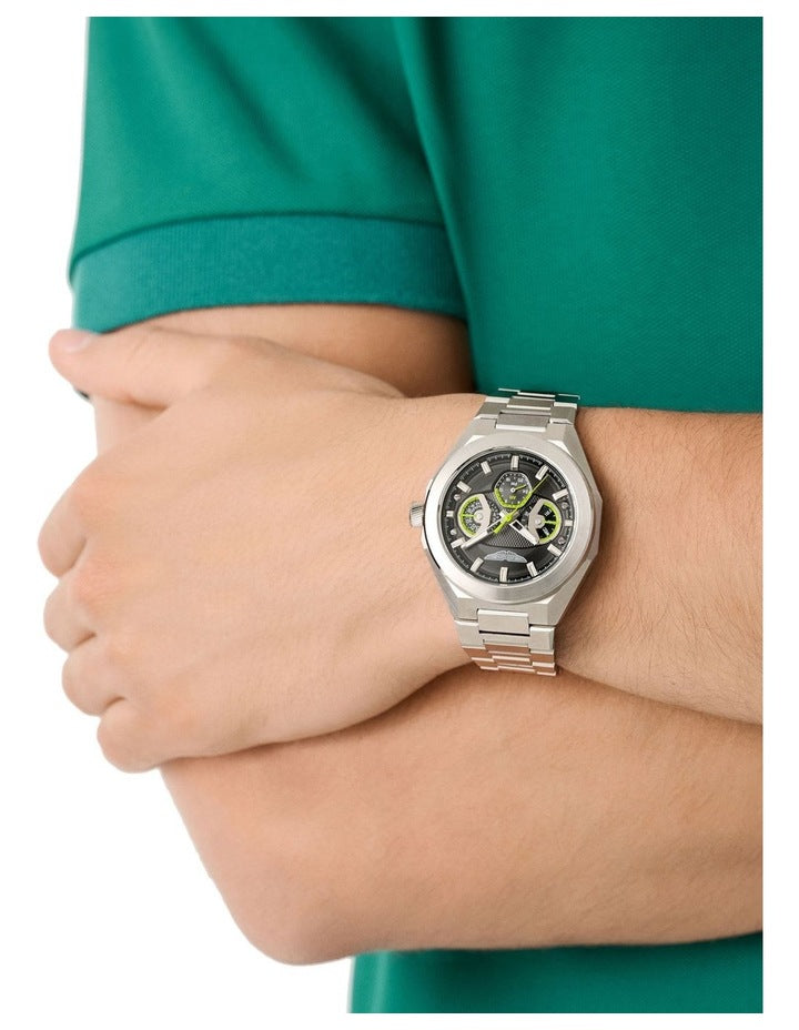 TKS Multifunction 42mm MTRI1F505 Watch in Black/Stainless Steel