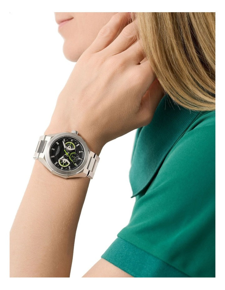 TKS Multifunction 42mm MTRI1F505 Watch in Black/Stainless Steel