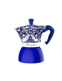 Blu Mediterraneo 270ml Induction Moka Pot Blue Print