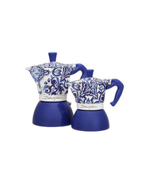 Blu Mediterraneo 270ml Induction Moka Pot Blue Print
