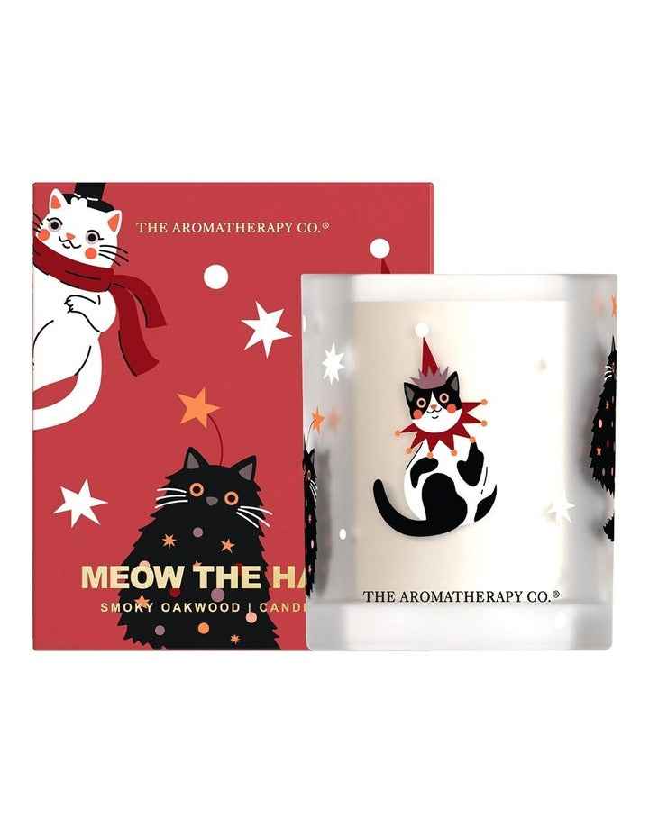 Santa Paws Meow the Halls Candle Smoky Oakwood 200g