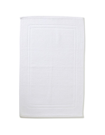 Regent Cotton 50cm x 80cm Handwoven Bath Mat White