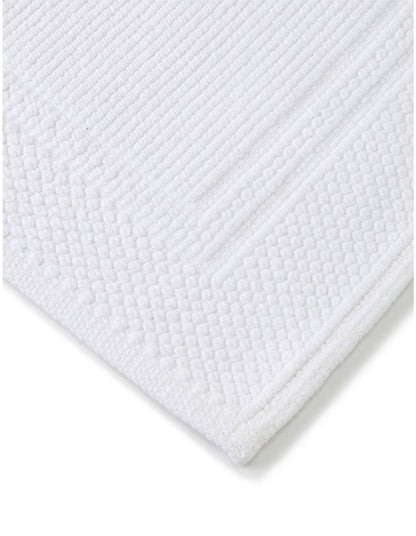 Regent Cotton 50cm x 80cm Handwoven Bath Mat White
