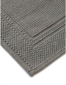 Regent 50cm x 80cm Handwoven Cotton Bath Mat Charcoal