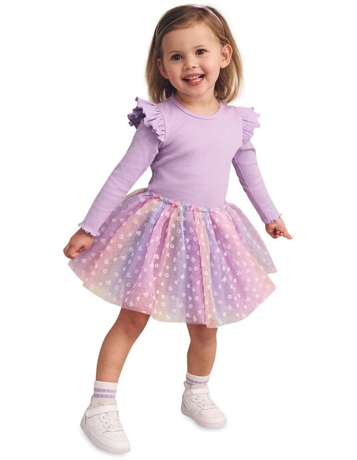 Cotton Candy Ballet Dress in Purple
