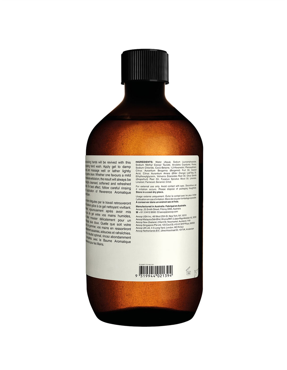 Reverence Aromatique Hand Wash 500mL with Screw Cap