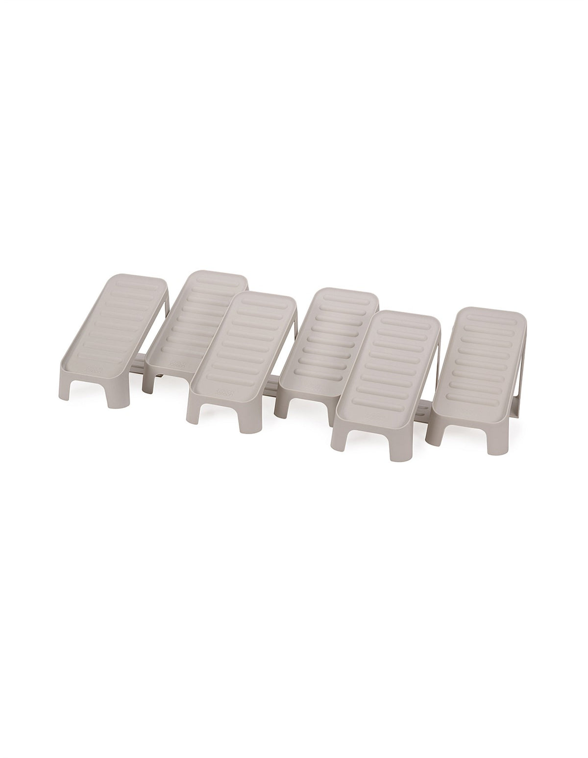 Shoe-In Compact Set of 6 Space-Saving Shoe Caddies Ecru