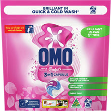 OMO 3 In 1 Laundry Capsules Comfort 28 Pack