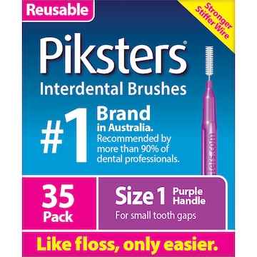 Piksters Interdental Floss Brush Size 1 35 pack